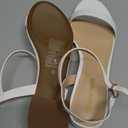 DREAM PAIRS Women Black White Nude Clear Sandals Low Heel Dressy Sandals Ankle Strap Open Toe Chunky Block Heeled Summer Classic Comfortable Flat Shoes, Size 11