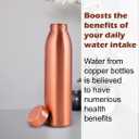 NORMAN JR, Copper Water Bottle 1L - Gift Box of 3, Plain, an Ayurvedic vessel made of pure copper - helps you drink more water with many health benefits