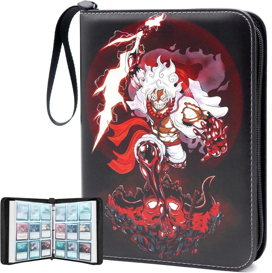 Trading Card Binder for One Piece Card Game,9 Pocket with 50 Sleeves up to 900 Cards One Piece TCG Card Binder,Waterproof Card Storage Bag with Sleeves,one piece for card Display Case Trading Card Binder for One Piece Card Game,9 Pocket with 50 Sleeves up to 900 Cards One Piece TCG Card Binder,Waterproof Card Storage Bag with Sleeves,one piece for card Display Case