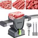 Fresh Meat Slicer Machine for Home, Kitchen Adjustable Thickness 2-4 mm Meat Cleaver for Fresh Beef, Pork Mutton, Chicken Breast, Making Beef Jerky Sticks BBQ Hot Pot