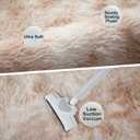 3x5 Feet Beige Area Rugs for Living Room, Ultra Soft 3 by 5 Tie-dye Beige Fluffy Rugs for Bedroom, Kids Room, Home Decor High Pile Velvety 3'x5' Shag Carpets Tie Dye Camel
