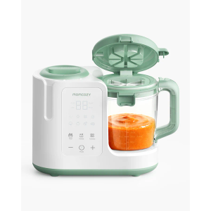 Momcozy AutoMeal Baby Food Maker – One-Step Auto Steam & Blend Food Processor, 15oz Large Cup & 6-Blade Design, Self-Cleaning, Auto 3-Stage Texture Settings for Effortless Homemade Baby Puree