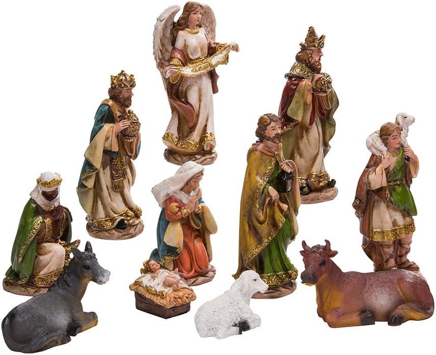 Kurt Adler Nativity Set with 11 Figures, 6"