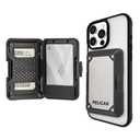 Pelican iPhone MagSafe Wallet with RFID Blocking - Military STD Snap-On Magnetic Phone Wallet for Cash & Phone Card Holder - Detachable Card Holder for iPhone Pro Max 17/16/15/14/13 - Brushed Titanium