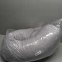 Momcozy Cooling Pregnancy Pillow,Original F Shaped Maternity Pillow for Pregnant Women with Adjustable Wedge Pillow, Full Body Support Pregnancy Pillows for Side Sleeping with Velvet Cover, Light Grey