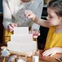 Unomor 2Pcs Heart-Shaped Foam Cake Dummies Set 5.90In Lightweight Cake Models for Wedding Birthday and Party Decoration Practice