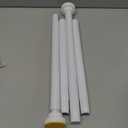 Thestoa Shower Curtain Rod Adjustable 43-66 inch, 1"Diameter Spring Tension Curtain Rod No Drill, Anti-Rust Non-Slip Shower Rod, White Shower Curtain Rod for Bathroom Tension
