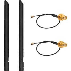 2 Pack Meshtastic Long Range 915Mhz LoRa Antenna 6dBi Gain Omni SMA Male Connector for ESP32 LoRa V3 Development Board&915MHz LoRa Module + IPEX Antenna Extension Cable