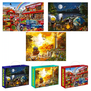 QUOKKA Jigsaw Puzzles for Adults 1000 3 Packs of Unique Adult Puzzles Enjoy Games for Adults - Colorful Designs for Women and Men