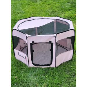 Portable Pet Playpen 45 * 45 * 22" Premium Large Size Puppy Kennel - Best for Small and Medium Size Dogs and Cats - Simple Folding Design for Easy Storage (Pink)