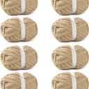 8 Pack Khaki Chunky Chenille Yarn for Crocheting, Blanket Extra Thick Yarn, Super Bulky Large Soft Fluffy Plush Fuzzy Thick Chenille Yarn-1 Pack of 226g/7.97oz- Knitting/Crochet-Khaki