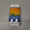 Dripless Hanukkah Candles Deluxe Sunburst Tri Colored Hand Decorated Hanukkah Candles 45 Count for All 8 Nights of Hanukkah 1-Hour Burn Time