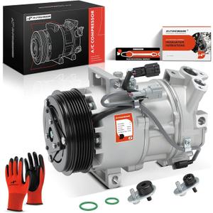 A-Premium Air Conditioner AC Compressor with Clutch Compatible with Nissan Sentra 2013-2019 1.6L 1.8L, with 6-Groove Pulley