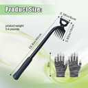 2 x Weed Puller Tool-2Pcs Gardening Hand Weeder Tools, 2026 New Weeding Artifact Uprooting Weeding Tool, Manganese Steel Weed Removal TooL, 6 Teethes Dual Purpose Manual Weed Pulling Tool for Yard Gardenl