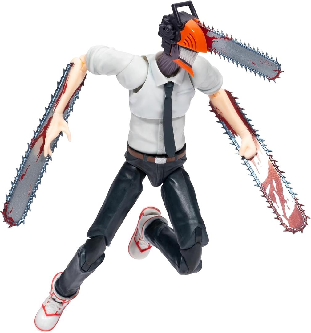 Total Anime Chainsaw Man - 6.5-Inch Figure with Alternate Head and Arms Plus Swappable Mouthpiece