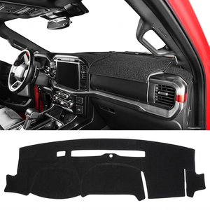 Pigenius Dash Cover for Chevrolet Silverado/ GMC Sierra 1500/ 2500 HD/ 3500 HD, 2014–2018, with Forward Collision Alert - Custom Fit Dashboard Cover, Black