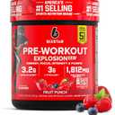 Six Star Pre-Workout Powder for Men & Women, Fruit Punch (30 Servings) - Preworkout Explosion 2.0 Energy Powder Drink Mix with Beta-Alanine & Caffeine - Sports Nutrition Supplement Products (EXP 10/17/27)