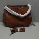 Realer Hobo Crossbody Bags for Women Designer Faux Leather Hobo Handbags Retro Large Size Shoulder Bag Bucket Purse (Large-15.2 inch, Brown-gold Hardware)