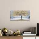 5 x Belmrxne Tree of Life Wall Art Gold Small Wall Decor Landscape Canvas Painting Funny Artwork for Entryway Hallway Bathroom Living Room Bedroom Dining Room 12x24 Inches