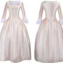Yejue Royal Colonial Girl Child Princess Costume Hamilton Show Cosplay Medieval Victorian Stage Dress, M