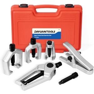 DAYUAN 5pcs Professional Front End Service Tool Kit, Pitman Arm Puller, Ball Joint Separator Tie Rod Remover Tool