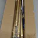 Gold Shower Curtain Rod 34-82 Inches(2.8-6.8ft) Never Rust Adjustable Shower Rod Spring Tension Non Slip No Drilling Shower Rods for Bathroom Garland Window