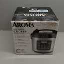 Aroma Housewares 20 Cup Cooked (10 cup uncooked) Digital Rice Cooker, Slow Cooker, Food Steamer, SS Exterior (ARC-150SB),Black