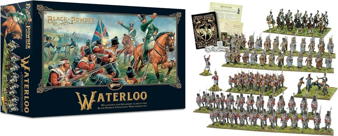 Warlord Games Wargames Delivered Black Powder Waterloo Second Edition Game - Role Playing Strategy Board Game for Adults, Tabletop 19th Century Wargaming - Tabletop Military History RPG w/Terrain