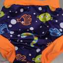 Leideur Baby Swim Nappies for Kids Cover Diaper High-Waisted Swimming Shorts (2-3 Years, Blue (Fish))
