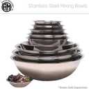 2 x American Metalcraft 16" Stainless Steel Mixing Bowl - 13-Quart Durable Metal Bowls for Mixing, Large Stainless Steel Bowl
