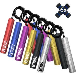 mvovuil Grip Strength Trainer Set,50-300LB Hand Grip Strengthener,Hand Forearm strengthener 6 Pack, Workout equipment,Strength Training Exercisefor Hand Arm Forearm Wrist Finger