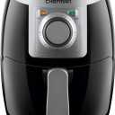 CHEFMAN Small, Compact Air Fryer Healthy Cooking, 2 Qt, Nonstick, User Friendly and Adjustable Temperature Control w/ 60 Minute Timer & Auto Shutoff, Dishwasher Safe Basket, BPA - Free, Black, 2 Quart