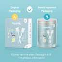Papablic Baby Tongue Cleaner, Baby Oral Cleaner, Disposable Infant Mouth Cleaner Newborn, Upgrade Gum Cleaner with Paper Handle for Infants Ages 0-2 Years, 40 Pack