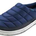 LazyStep Men's Slip on Slippers Indoor Outdoor House Shoes Memory Foam Clogs for Men (15-16, Deep Blue)