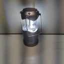 Lichamp LED Camping Lantern, 4 Pack Battery Powered Flashlight for Power Outages, Portable Collapsible Hanging Light Essential for Home, Outdoor, Emergency Lamp Survival Kit Gear for Hurricane, Gray