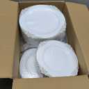 Bestluck 200 PCS White and Gold Plastic Plates for 100 Guests, Gold Disposable Plates Include 100 PCS Dinner Plates, 100 PCS Dessert Plates for Party, Wedding and Graduation