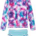 UMELOK Toddler and Little Girls Rash Guard Sets with Bikini Bottoms Swimwear, 6