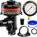 Manual Air Relief Valve for Pool and Spa Filters, Pool Filter Air Relief Valve with Pressure Gauge Replacement, Air Relief Valve for Pool Filter, Includes Gauge Plug, Pressure Gauge, O-Rings, Clips.