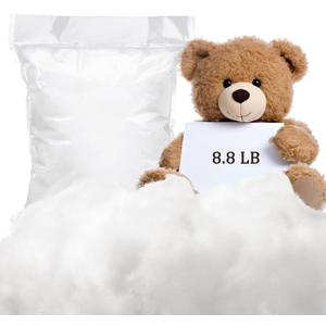 Woanger 8.8pound/ 140oz Polyester Polyfill Stuffing for Stuffed Animals Pillow Cushions Soft Cotton Poly Fiberfill Stuffing High Resilience Fiber for Couch Making Fluff Crafts Home Decors