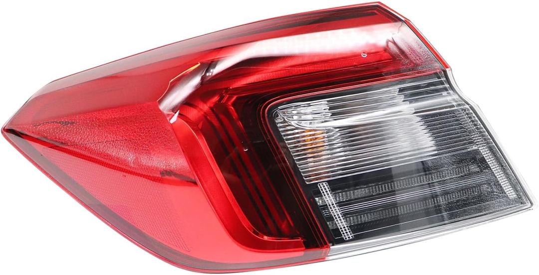 XQSMWF Left Tail Light Assembly 33550-T20-A01 HO2804123 Compatible with Honda Civic 2022 2023 2024 Rear Lamp Outer Driver Side W/Bulbs