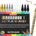 Fine Tip Markers, 0.7mm Extra Fine Point Paint Pen - Great for Greeting Cards,Ornament,Decor,Ceramics,Canvas, DIY Crafts & Art Projects(3 Gold &3 Silver &3 Black &3 White)