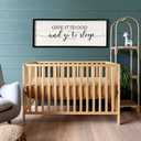 Give It To God And Go To Sleep Wall Decor 40"X15" Master Bedroom Above Bed Sign Christian Rustic Farmhouse Over Bed Large Religious Vintage Wood Framed Horizontal Catholic Wall Hanging Art (Black)