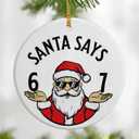 6 7 Ornament | 2025 Slang Christmas | Funny 67 Christmas Ornaments | Funny Teen Grandkid Ornament | Gen Alpha Xmas Gift | 67 Gift
