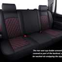 Aierxuan Truck Seat Covers for Chevy Silverado GMC Sierra Trail Boss Z71 Pickup 2007-2026 1500 2500HD 3500HD Crew Double Extended Cab Waterproof Leather (Full Set, Black-Red)