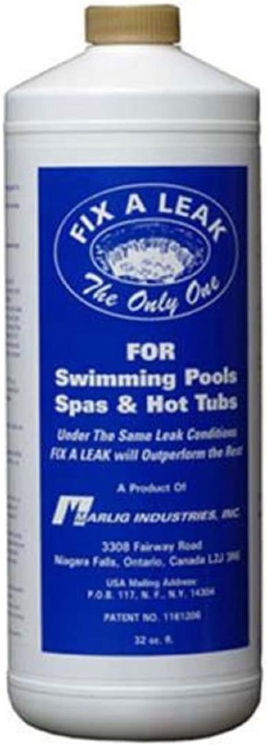 Fix-A-Leak by Marlig for Swimming Pool Spa Hot Tub Leaks 32 oz, White