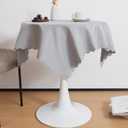 Small Square Grey Tablecloth 36 x 36 Inch Polyester Fabric Washable Table Cover Decorative Wrinkle Resistant Solid Color Table Cloth for Dining Party Wedding Camping