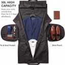 3-in-1 Convertible Rolling Garment Duffel Bag with Wheels, Black, 50L, 50 x 28 x 30 CM