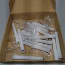 Pruk 10-Pack Flameless LED Candles w/Remote, Realistic Flickering Flame, Battery Operated Window Candles, Timer & Dimmer, Weighted Base, 10.8" Tall (Silver)