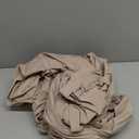 MooMee Fitted Bottom Sheet Only 100% Washed Cotton Linen Like Textured Breathable Durable Soft Comfy Deep Pocket Fits Mattress up to 17" (Taupe, Twin)