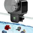 Pawfly Automatic Fish Feeder for Aquarium - 60 ml Adjustable Food Dispenser With Auto Timer for Pellets, Granules & Strips - Holiday Timer, Battery Operated (Not Included)